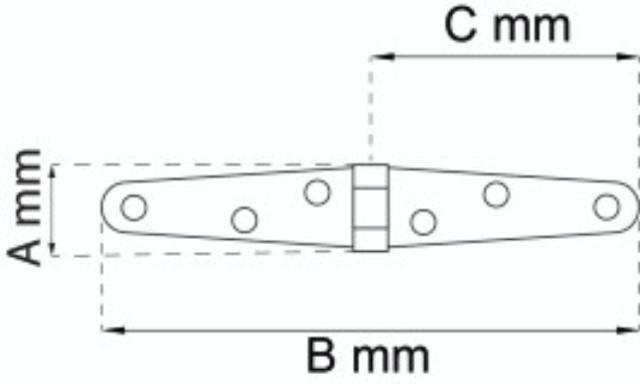 KISTEHENGSEL 125MM 2STK. ELEKTRISK GULV.