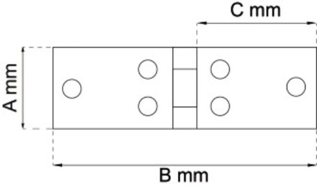 BLAD HENGSEL 26X70MM ELEKTRISK 2 STK