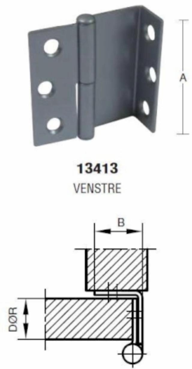 SKAPHENGSEL 50 MM-17/20 Fosfatert Gul/Gull Venstre