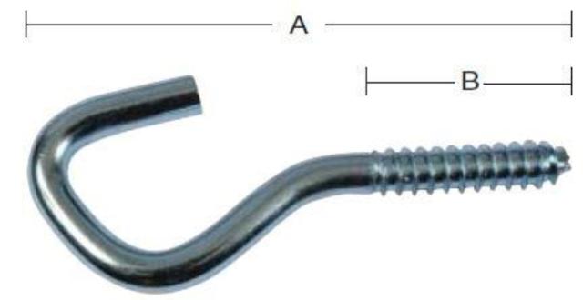 KLØSLINEKROK 110 MM Galvanisert Blå -