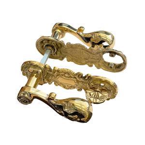 Dørhåndtak AC472 GCV Messing Polert med lakk CC 105mm