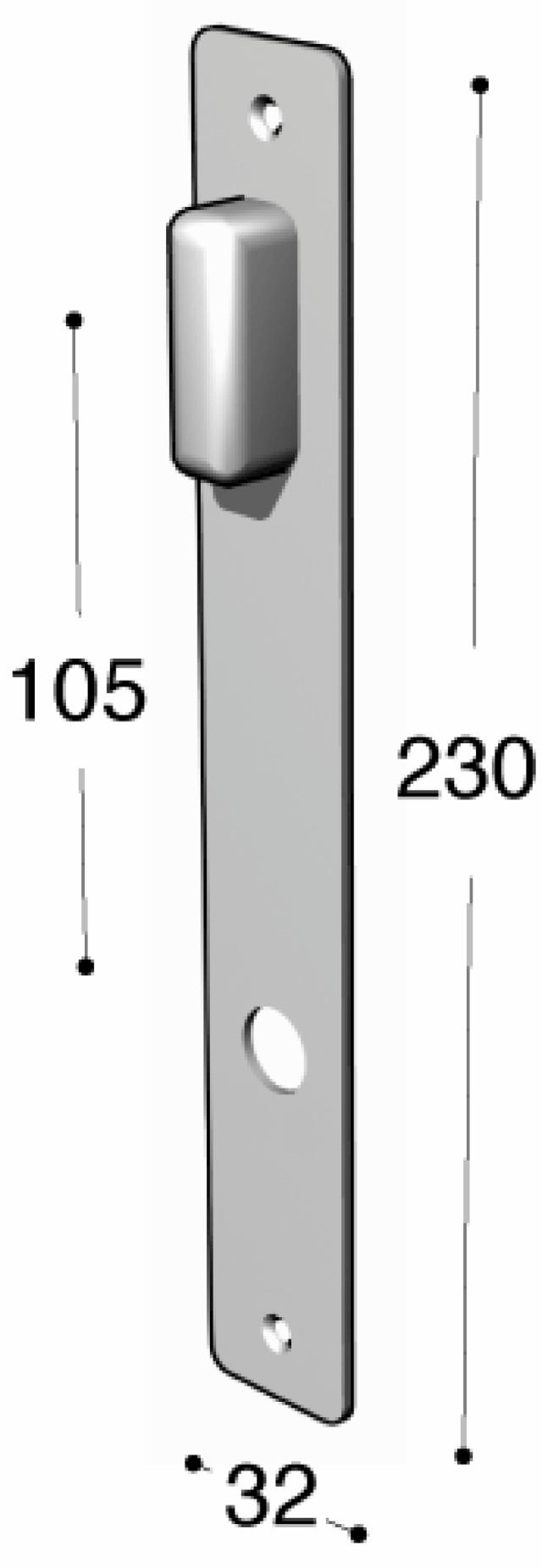 Ruko-Line smalprofil lang innlogging, vri/håndtak cc105mm