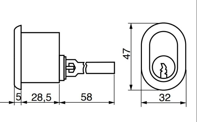 Ruko sylinder RB2601 med tilbehør, RFL
