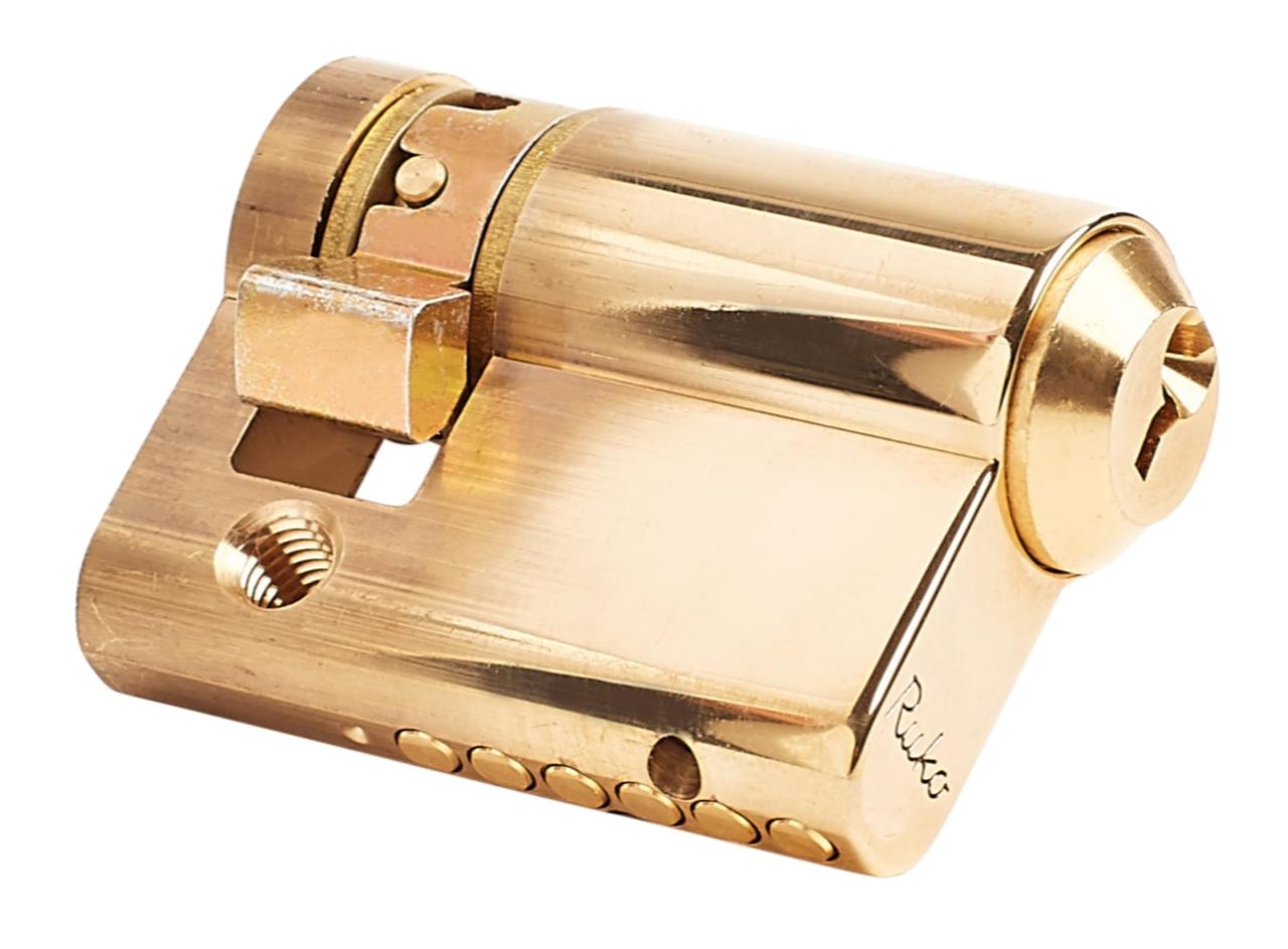 RB1600 Enkeltprofilsylinder +0 mm messing