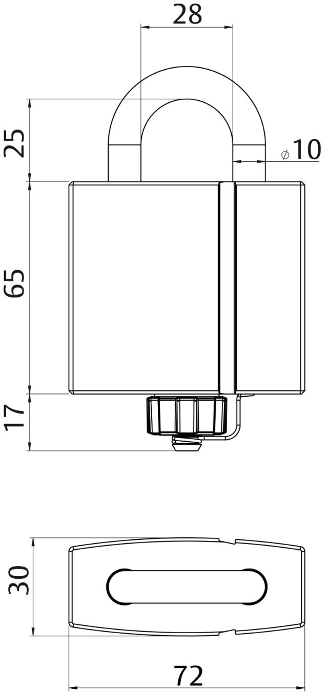 Lås RB3410/25 WP3 m/2 ngl /ST