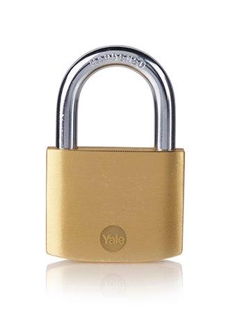 Yale hengelås rot. 50mm Y512 boks Enkelslukkende Messing 924925