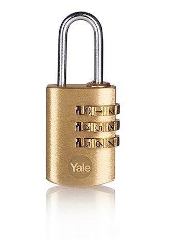 Yale hengelås m/kode 22mm, messing 924934