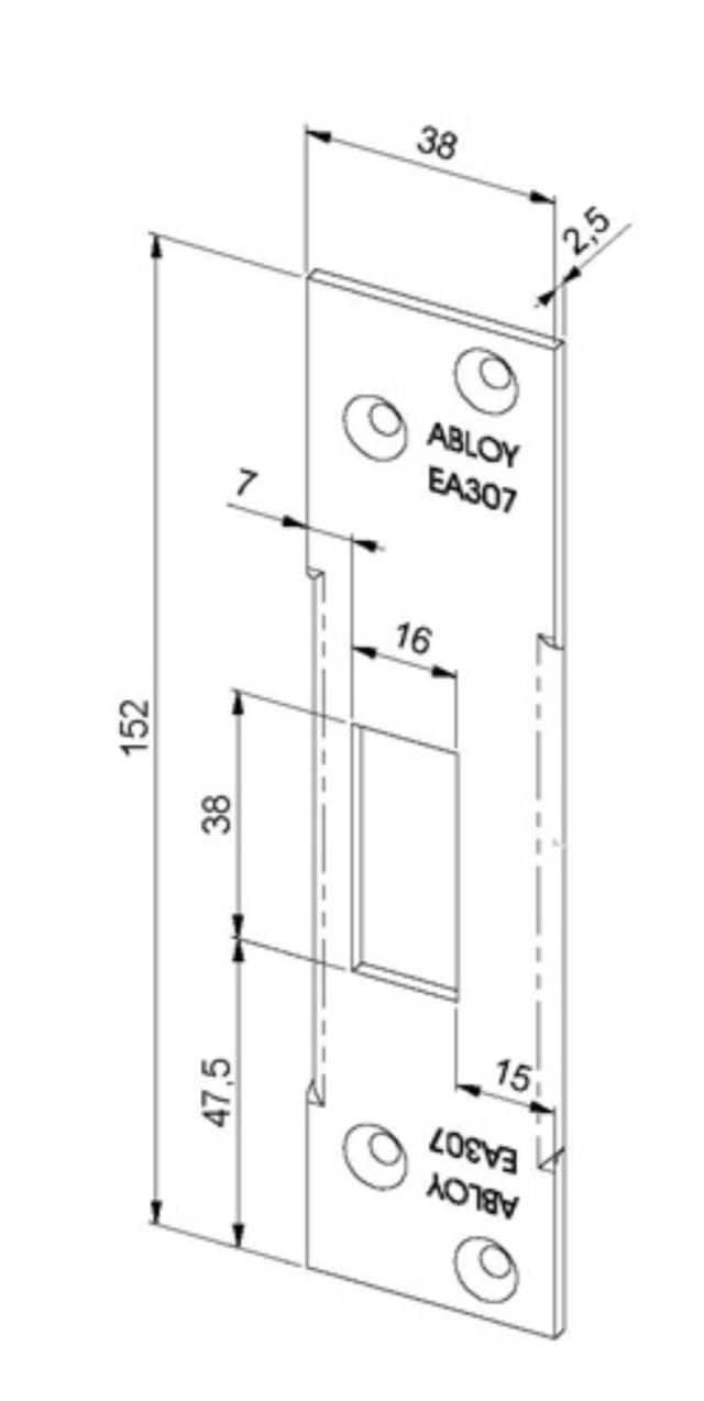 Abloy End view EA307 (948113)