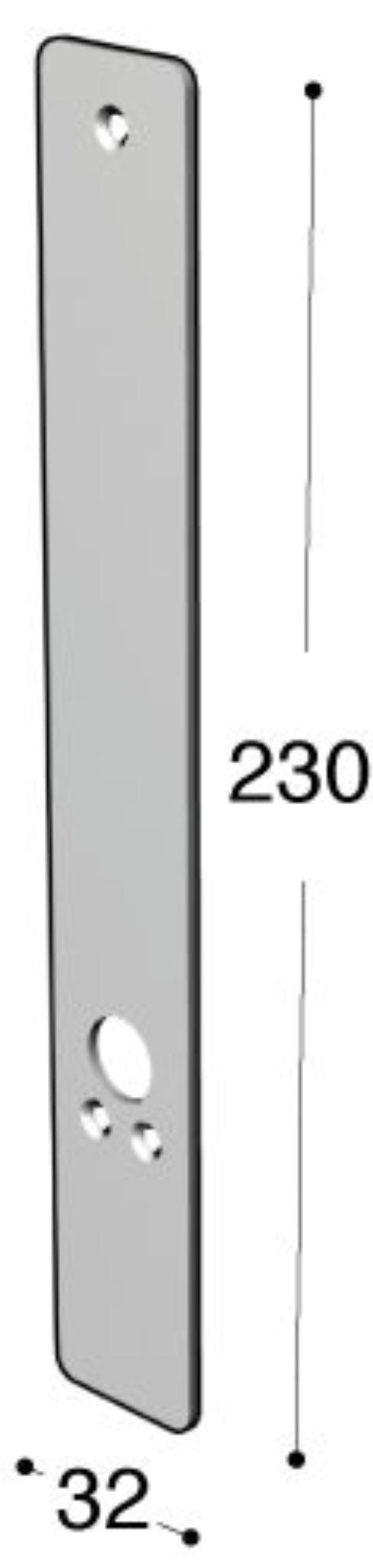 Ruko-Line smalprofil langt panel i, håndtak/persienne cc115mm