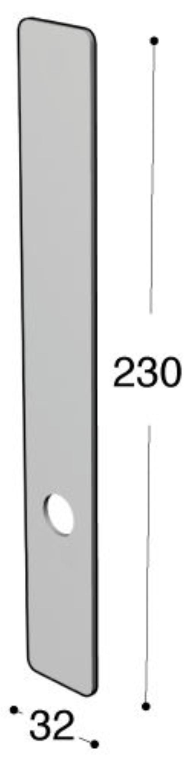 Ruko-Line smalprofil langt panel utv., håndtak/persienne cc115mm