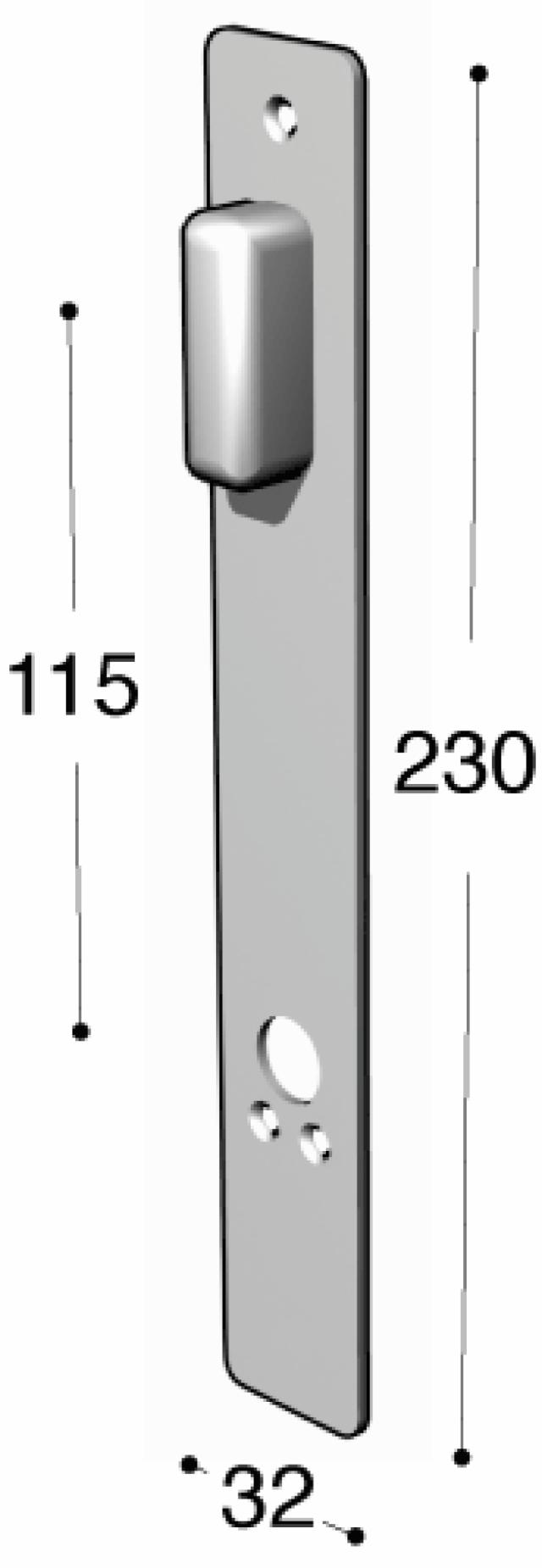 Ruko-Line Smal profil langt skilt innvendig, dørhåndtak nederst svinger