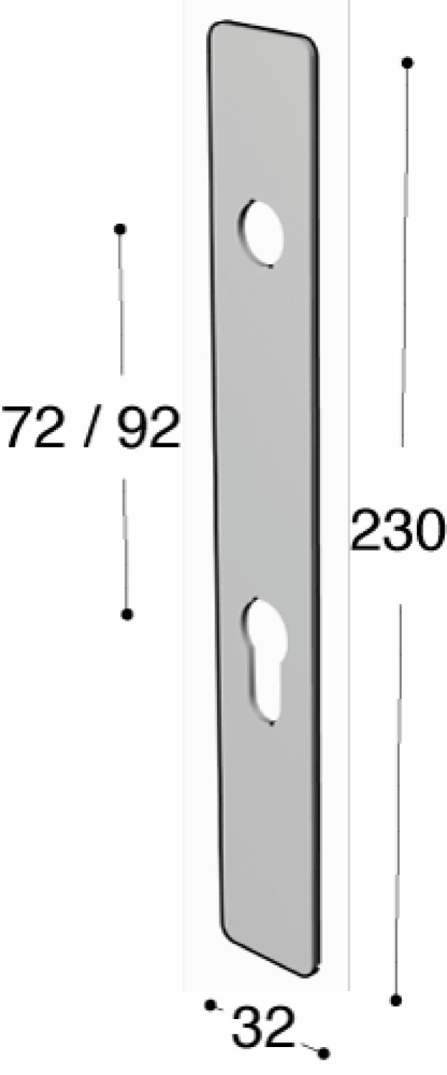 Ruko-Line Smal profil langskilt EVO, forlenget, DIN c: 72mm