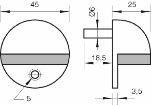 Ruko Scanflex dørstopper skilpadde ø45x25 (954506)