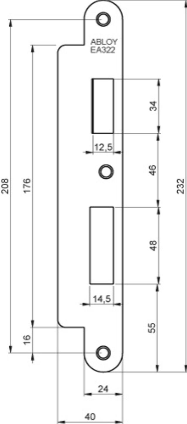 Abloy EA322 Ende EA322, flat (970017)