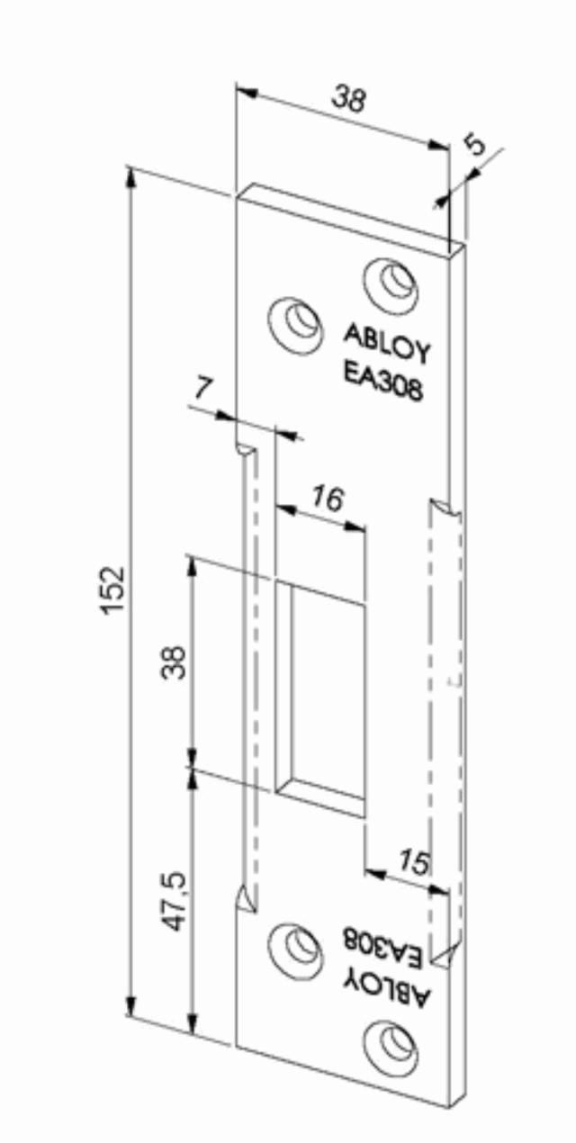 Abloy End view EA308 (948114)