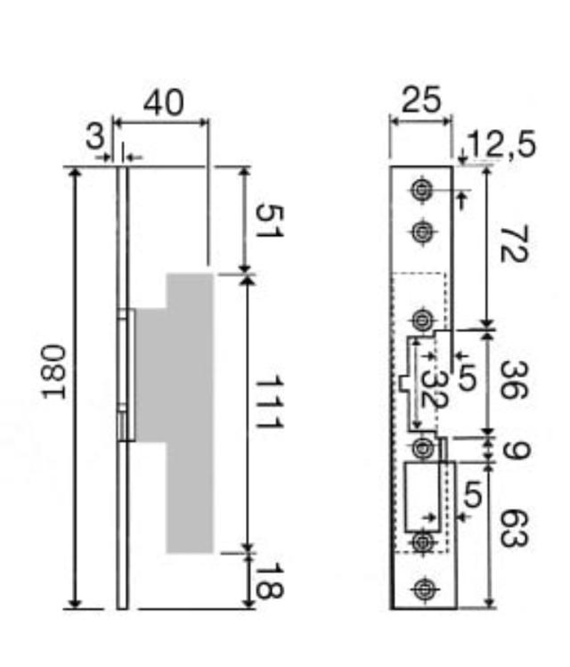 Solid stolpe 735, elektrisk endeplate (971351)