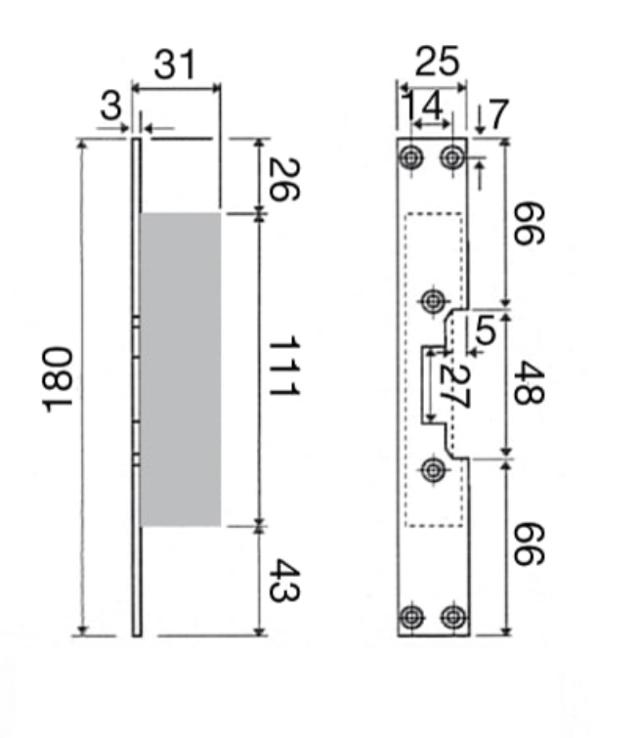Solid stolpe 505 t/elektrisk endeplate (971234)