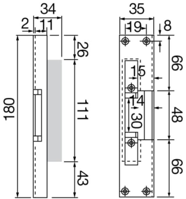 Solid stolpe 511 t/elektrisk endeplate (971237)