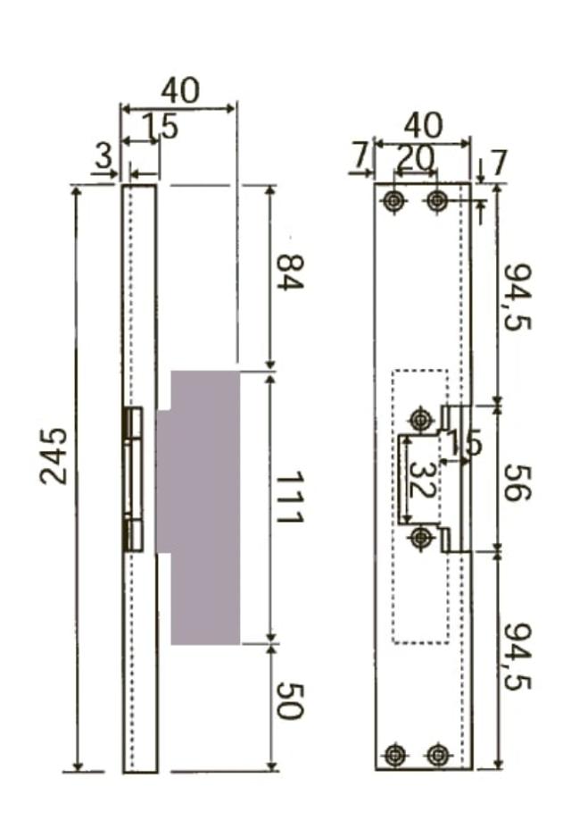 Solid stolpe 732, elektrisk endeplate (971355)