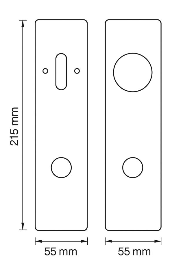 Randi Line 18 langskilt 732001HA (håndtak/vender/Ø40mm)