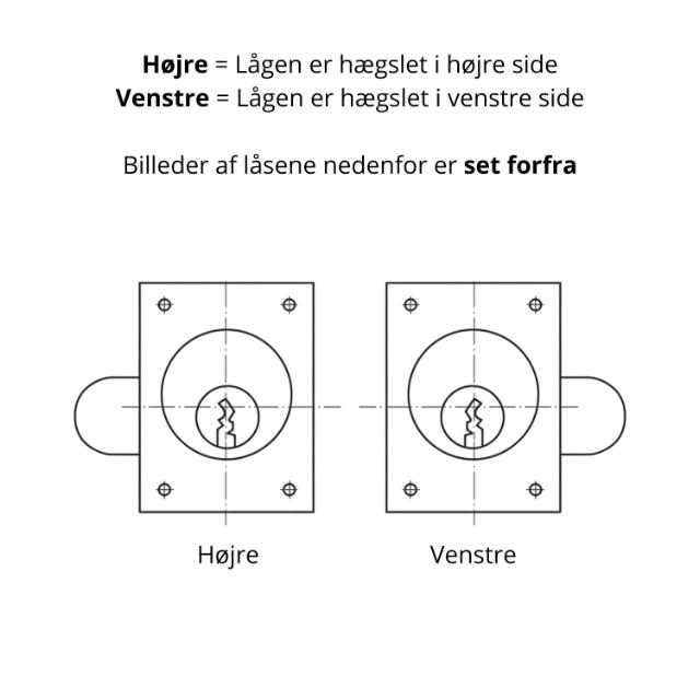 Ruko møbellås RD1608 MV D1200