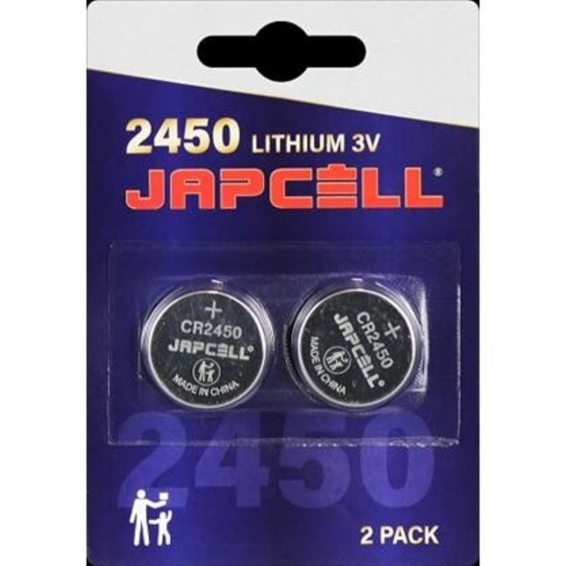 Japcell batteri CR2450 litiumbatteri, 2 stk