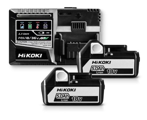 HiKOKI batterisett 18V 2x5,0Ah + hurtiglader