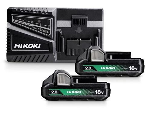 HiKOKI batterisett 18V 2x2,0Ah + hurtiglader
