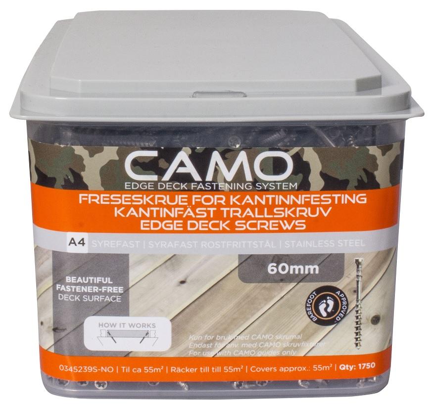 CAMO terrasseskruer 4,0x60mm A4, pk. på 1750 stk