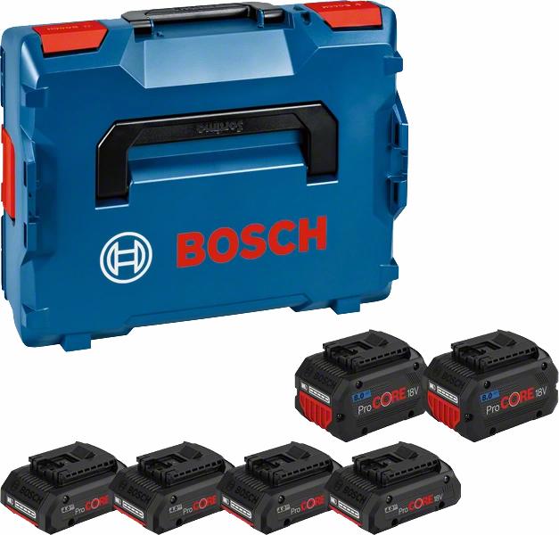 Bosch batterisett ProCORE 18V 4x4,0Ah + 2x8,0Ah L-BOXX